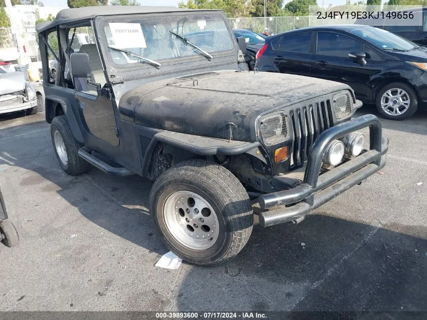 1989 Jeep Wrangler / Yj VIN: 2J4FY19E3KJ149656 Lot: 39893600