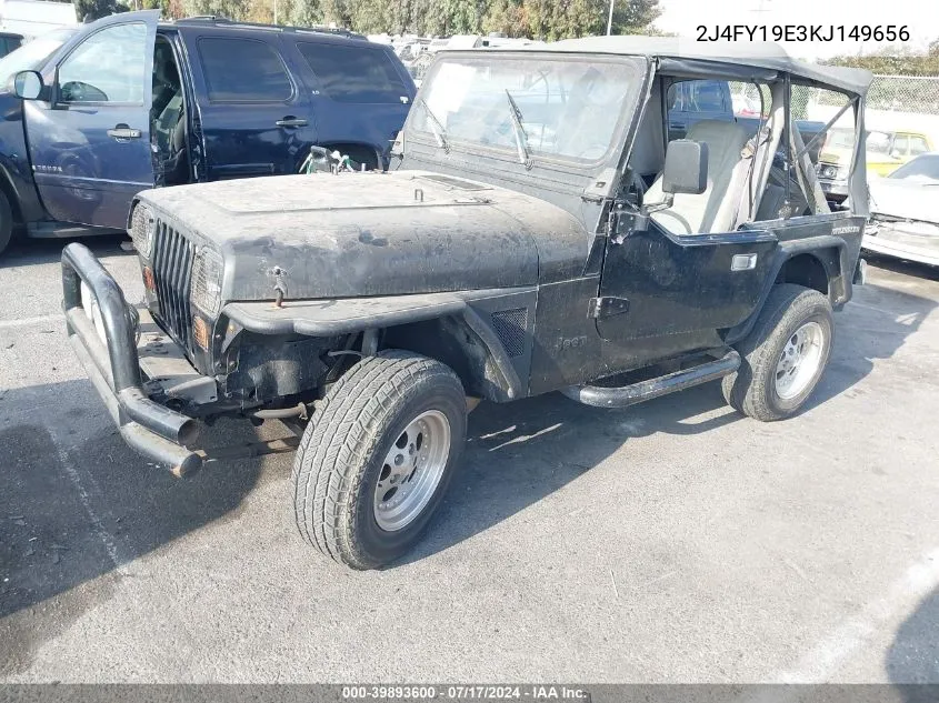 1989 Jeep Wrangler / Yj VIN: 2J4FY19E3KJ149656 Lot: 39893600