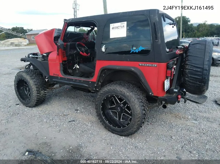 2J4FY19EXKJ161495 1989 Jeep Wrangler / Yj