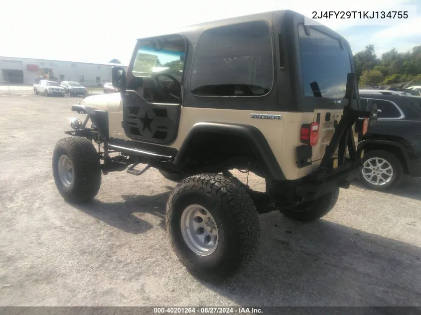 2J4FY29T1KJ134755 1989 Jeep Wrangler / Yj