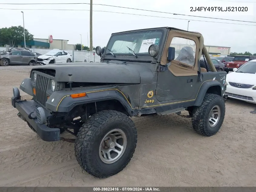 1990 Jeep Wrangler / Yj Sahara VIN: 2J4FY49T9LJ521020 Lot: 39823416