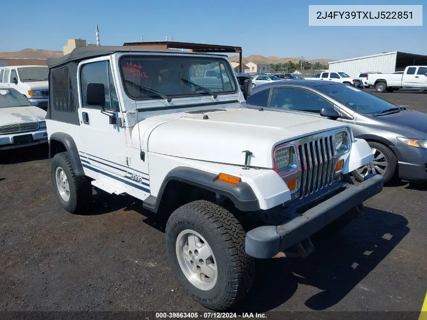 1990 Jeep Wrangler / Yj Islander VIN: 2J4FY39TXLJ522851 Lot: 39863405