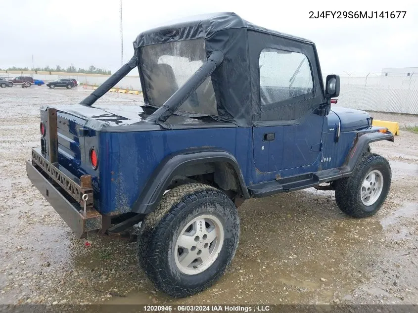 2J4FY29S6MJ141677 1991 Jeep Wrangler / Yj