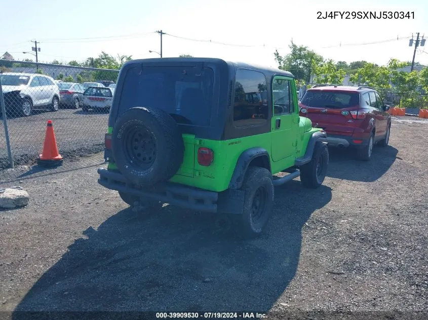 1992 Jeep Wrangler / Yj VIN: 2J4FY29SXNJ530341 Lot: 39909530