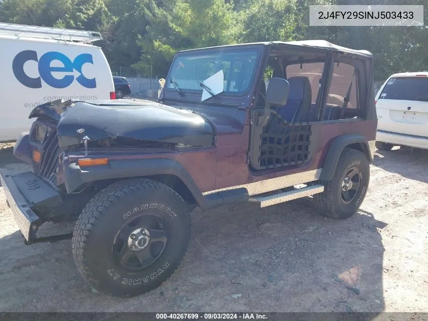 2J4FY29SINJ503433 1992 Jeep Wrangler / Yj