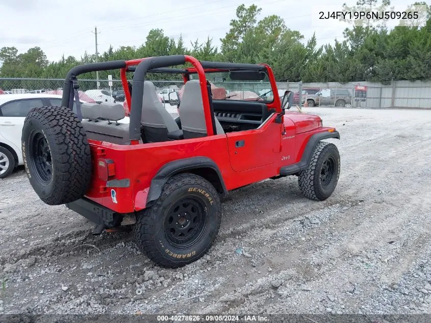 2J4FY19P6NJ509265 1992 Jeep Wrangler / Yj S