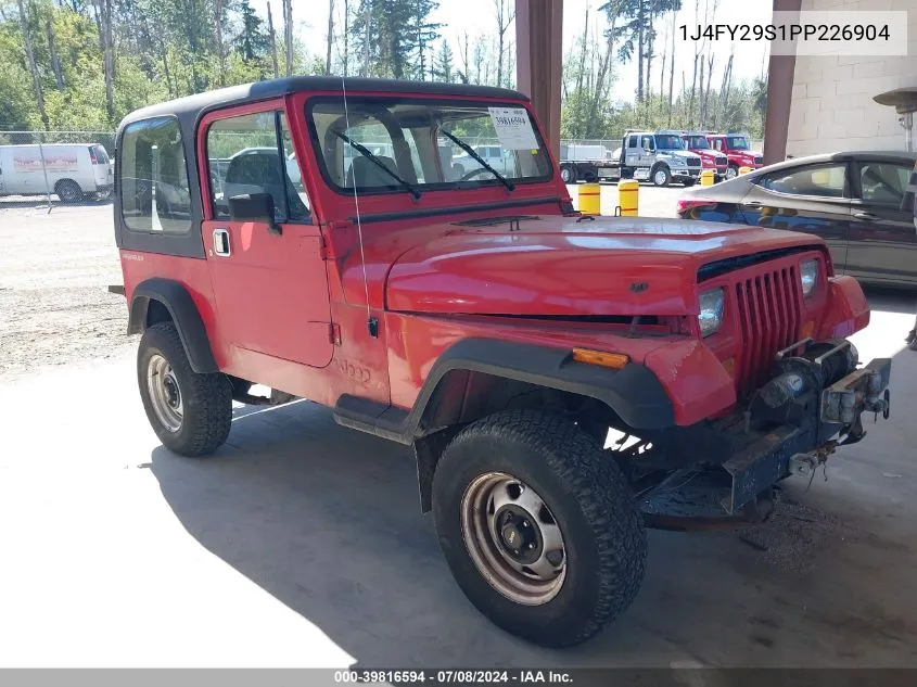 1993 Jeep Wrangler / Yj VIN: 1J4FY29S1PP226904 Lot: 39816594