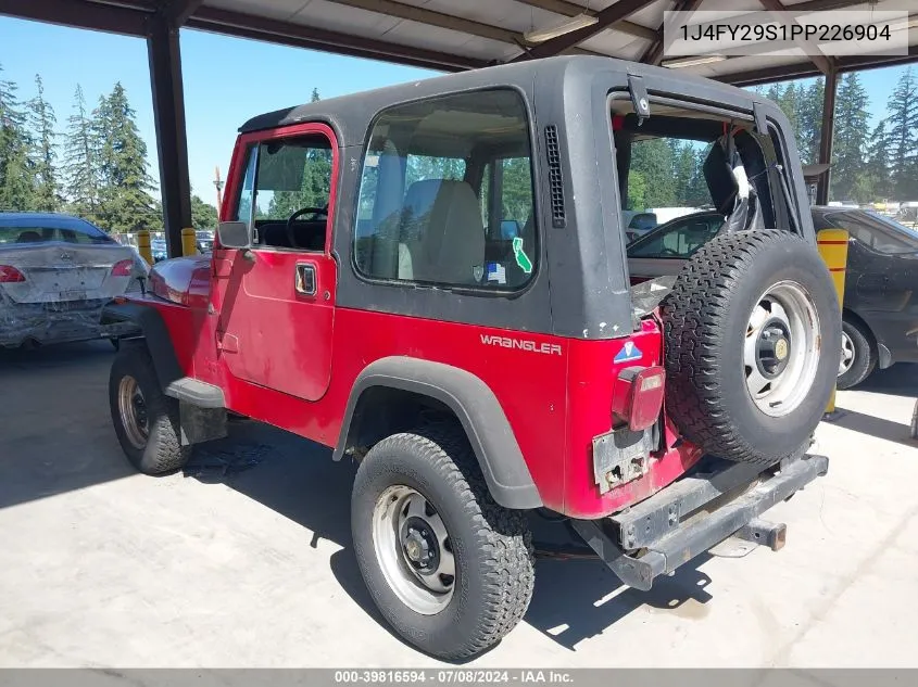 1993 Jeep Wrangler / Yj VIN: 1J4FY29S1PP226904 Lot: 39816594