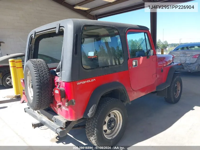 1993 Jeep Wrangler / Yj VIN: 1J4FY29S1PP226904 Lot: 39816594