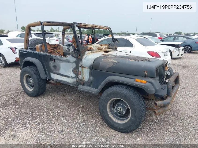 1993 Jeep Wrangler / Yj S VIN: 1J4FY19P0PP234756 Lot: 39851424