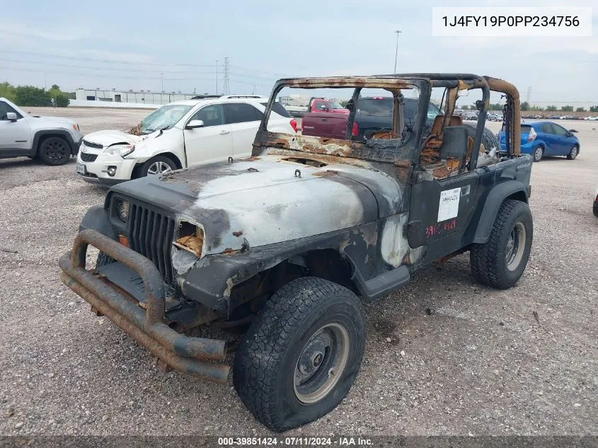 1993 Jeep Wrangler / Yj S VIN: 1J4FY19P0PP234756 Lot: 39851424