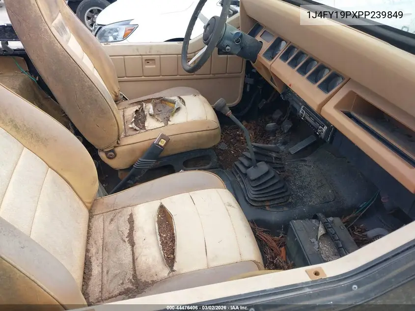 1993 Jeep Wrangler / Yj S VIN: 1J4FY19PXPP239849 Lot: 44476406