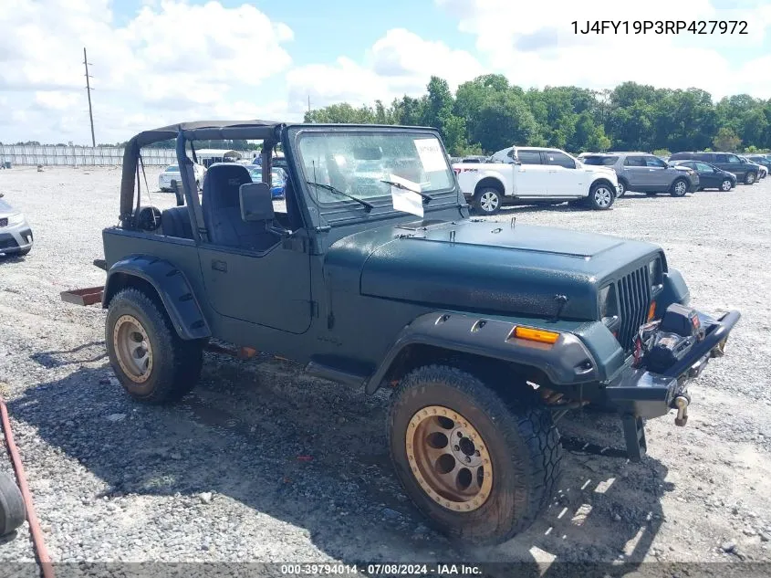 1994 Jeep Wrangler / Yj S VIN: 1J4FY19P3RP427972 Lot: 39794014