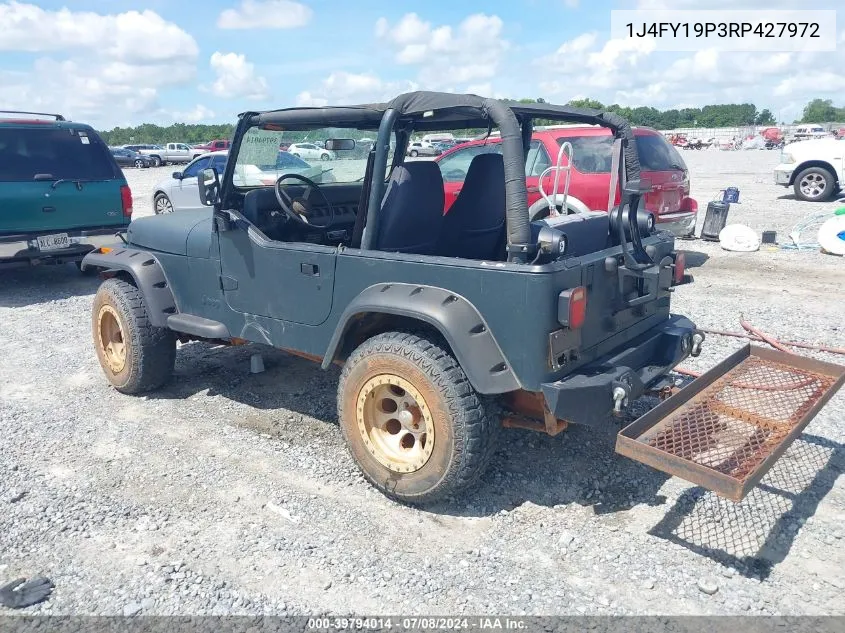 1994 Jeep Wrangler / Yj S VIN: 1J4FY19P3RP427972 Lot: 39794014