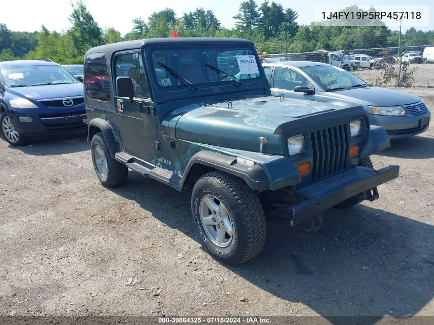 1994 Jeep Wrangler / Yj S VIN: 1J4FY19P5RP457118 Lot: 39864325