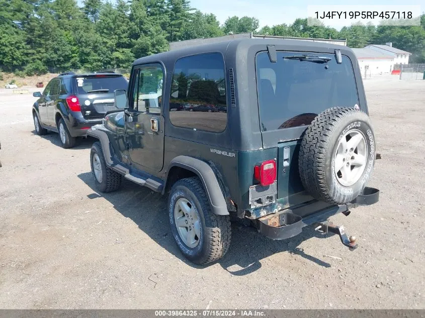 1994 Jeep Wrangler / Yj S VIN: 1J4FY19P5RP457118 Lot: 39864325