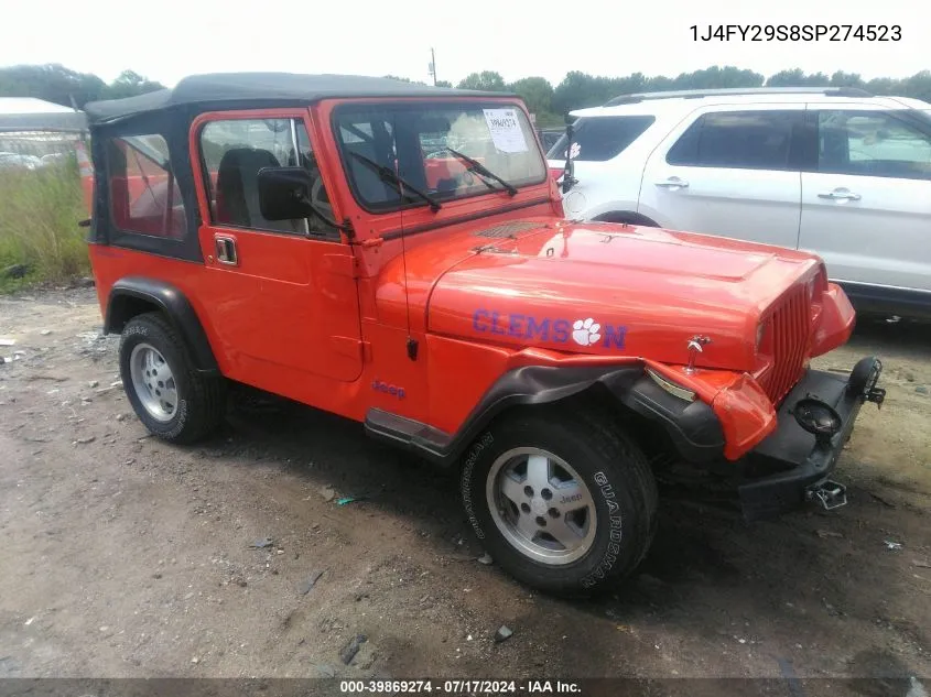 1995 Jeep Wrangler / Yj Se VIN: 1J4FY29S8SP274523 Lot: 39869274