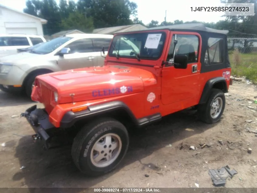 1995 Jeep Wrangler / Yj Se VIN: 1J4FY29S8SP274523 Lot: 39869274