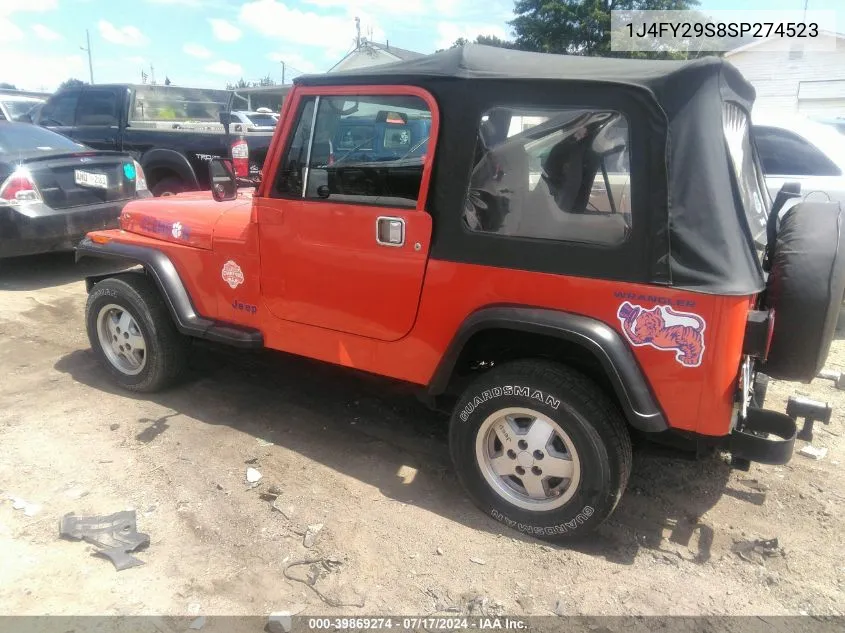 1995 Jeep Wrangler / Yj Se VIN: 1J4FY29S8SP274523 Lot: 39869274