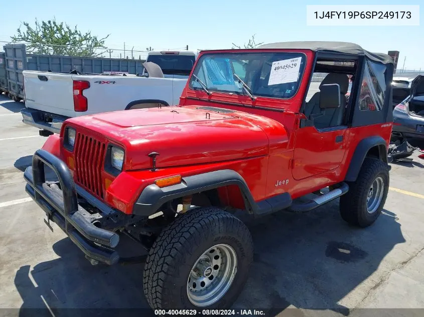 1995 Jeep Wrangler / Yj S/Rio Grande VIN: 1J4FY19P6SP249173 Lot: 40045629