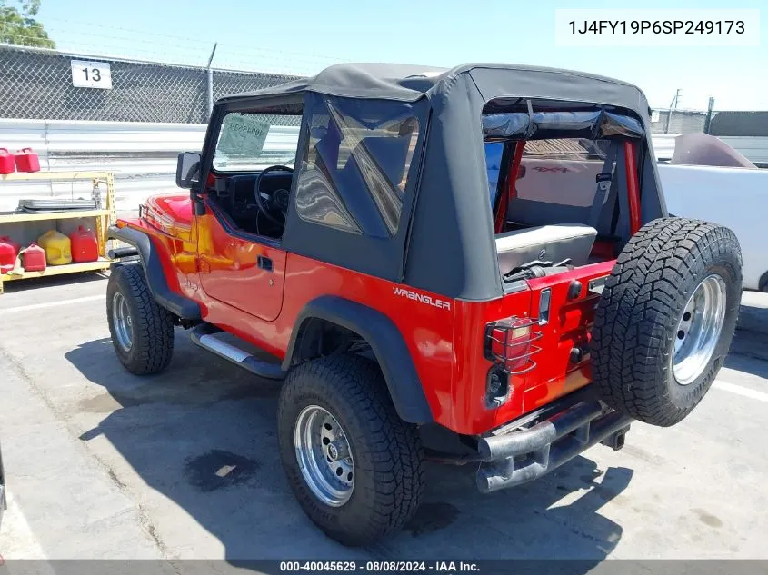 1J4FY19P6SP249173 1995 Jeep Wrangler / Yj S/Rio Grande