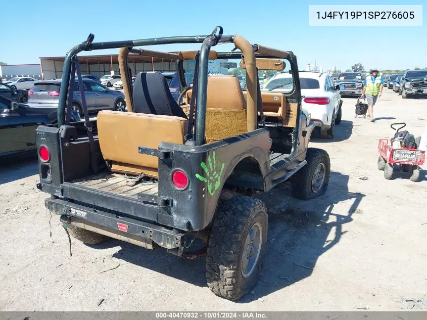 1J4FY19P1SP276605 1995 Jeep Wrangler / Yj S/Rio Grande