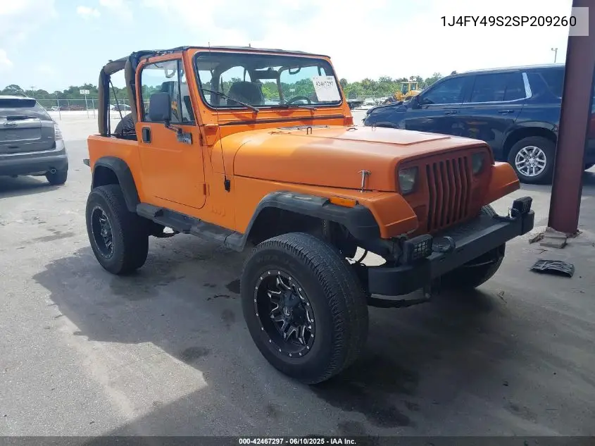 1995 Jeep Wrangler / Yj Sahara VIN: 1J4FY49S2SP209260 Lot: 42467297