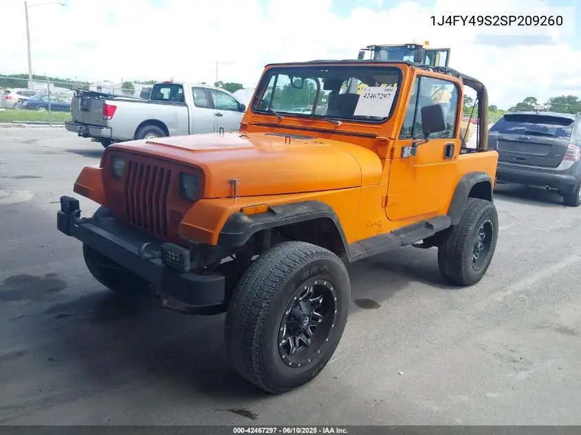 1995 Jeep Wrangler / Yj Sahara VIN: 1J4FY49S2SP209260 Lot: 42467297