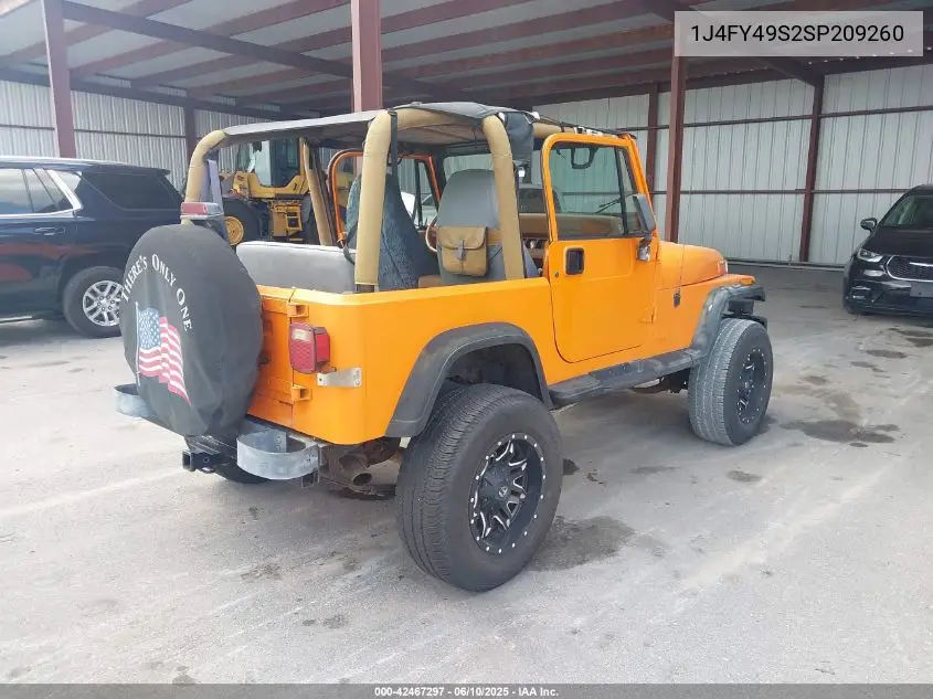 1995 Jeep Wrangler / Yj Sahara VIN: 1J4FY49S2SP209260 Lot: 42467297