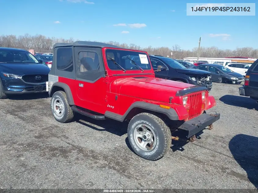 1995 Jeep Wrangler / Yj S/Rio Grande VIN: 1J4FY19P4SP243162 Lot: 44647409
