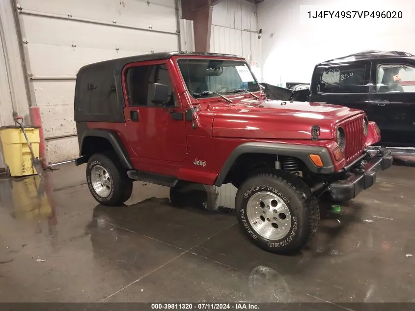 1J4FY49S7VP496020 1997 Jeep Wrangler Sahara