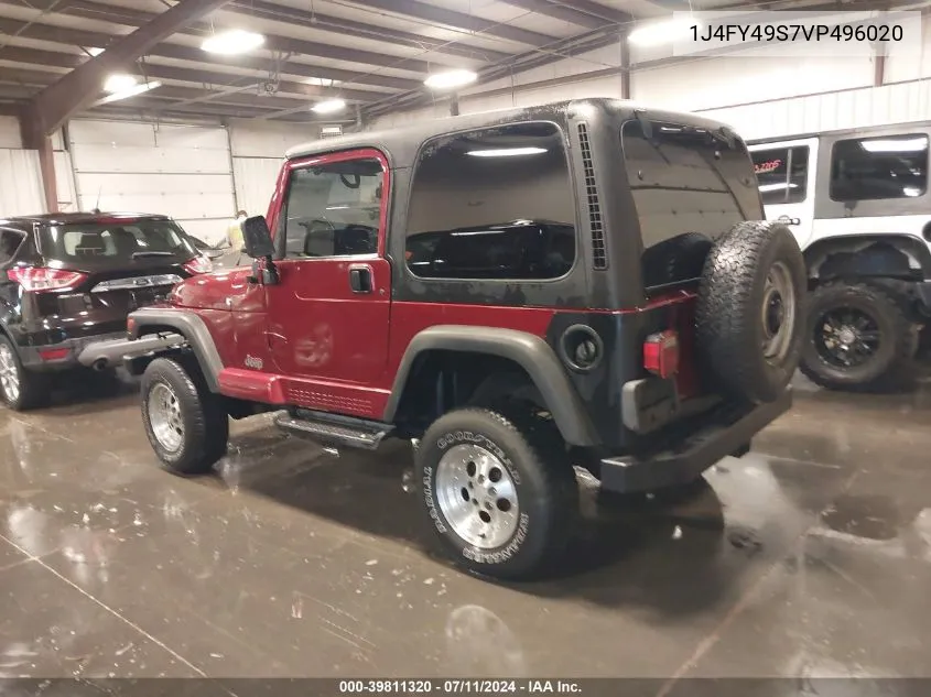 1J4FY49S7VP496020 1997 Jeep Wrangler Sahara