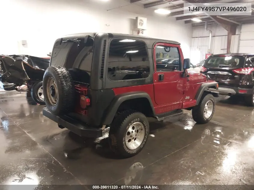 1J4FY49S7VP496020 1997 Jeep Wrangler Sahara