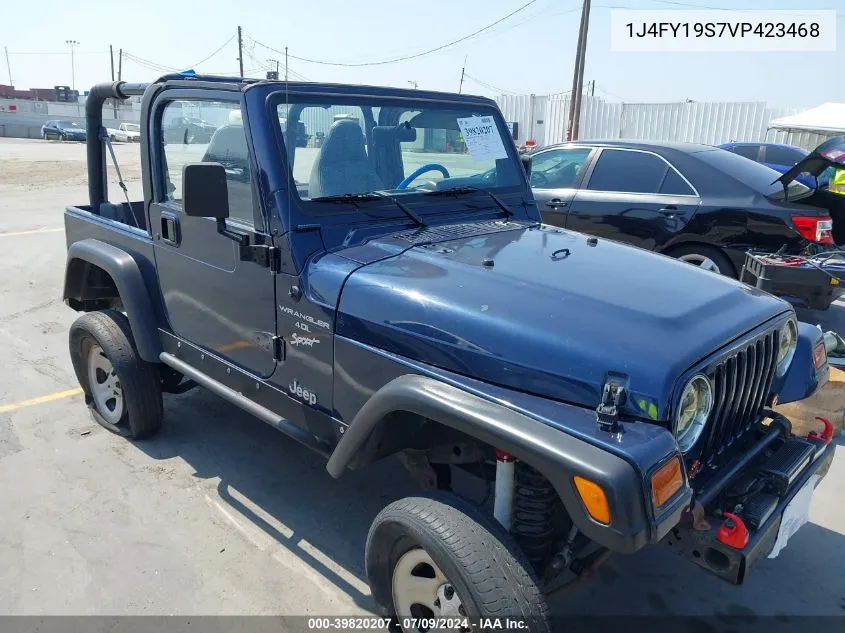 1997 Jeep Wrangler Sport VIN: 1J4FY19S7VP423468 Lot: 39820207