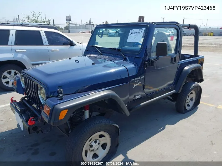 1J4FY19S7VP423468 1997 Jeep Wrangler Sport