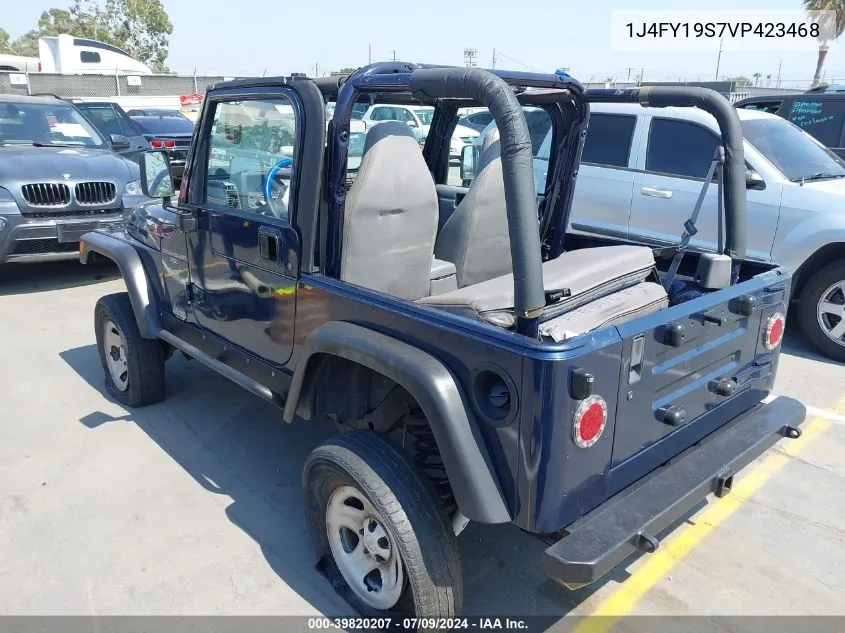 1997 Jeep Wrangler Sport VIN: 1J4FY19S7VP423468 Lot: 39820207