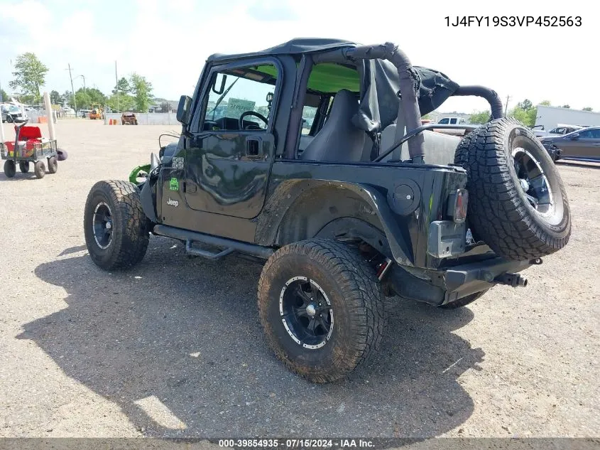 1997 Jeep Wrangler Sport VIN: 1J4FY19S3VP452563 Lot: 39854935