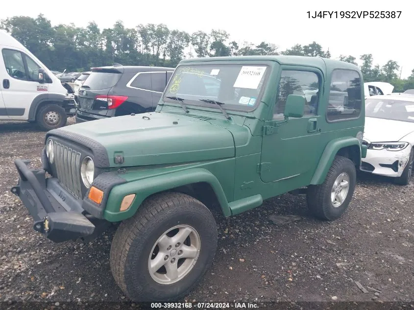 1997 Jeep Wrangler Sport VIN: 1J4FY19S2VP525387 Lot: 39932168