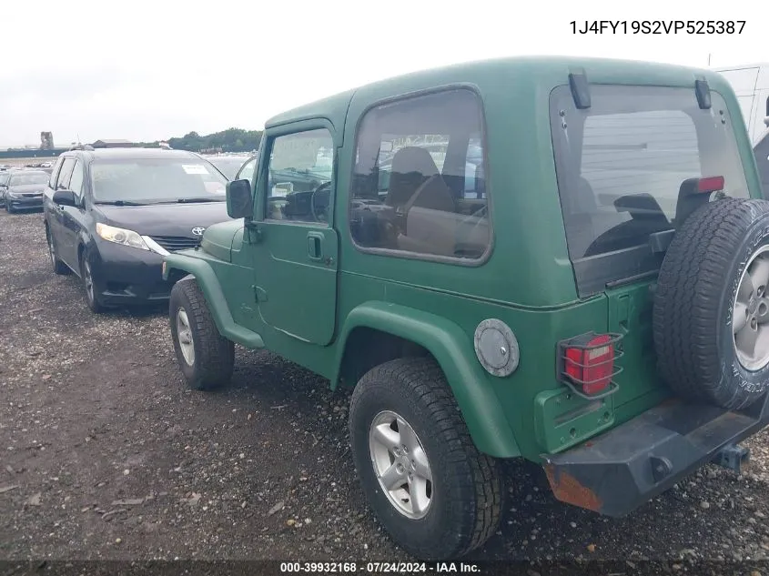 1997 Jeep Wrangler Sport VIN: 1J4FY19S2VP525387 Lot: 39932168