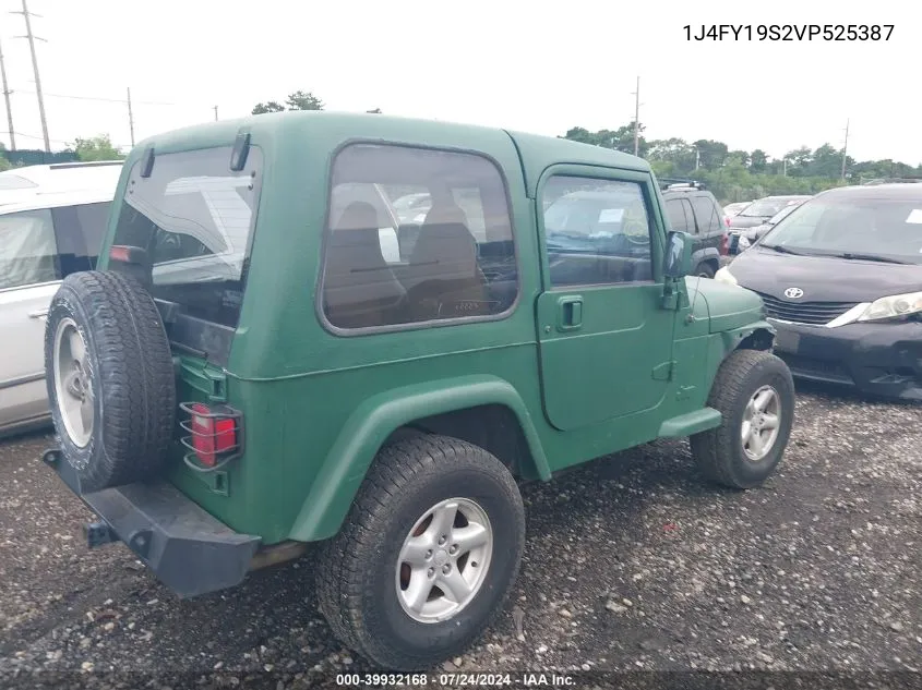 1997 Jeep Wrangler Sport VIN: 1J4FY19S2VP525387 Lot: 39932168