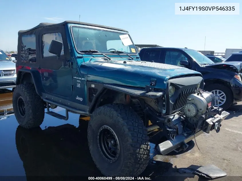 1997 Jeep Wrangler Sport VIN: 1J4FY19S0VP546335 Lot: 40060499