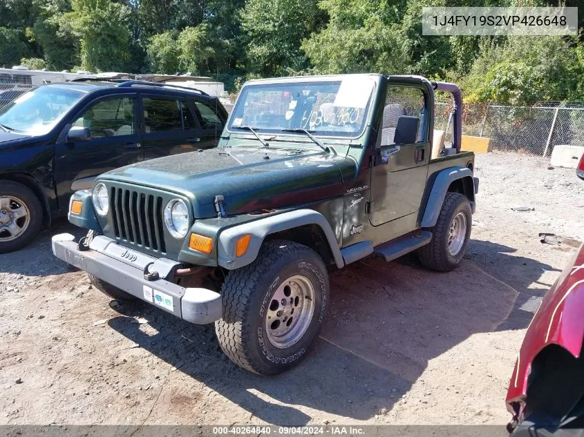 1997 Jeep Wrangler Sport VIN: 1J4FY19S2VP426648 Lot: 40264840