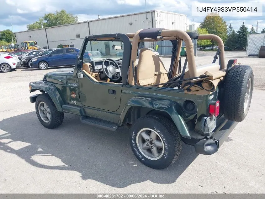 1997 Jeep Wrangler Sahara VIN: 1J4FY49S3VP550414 Lot: 40281702