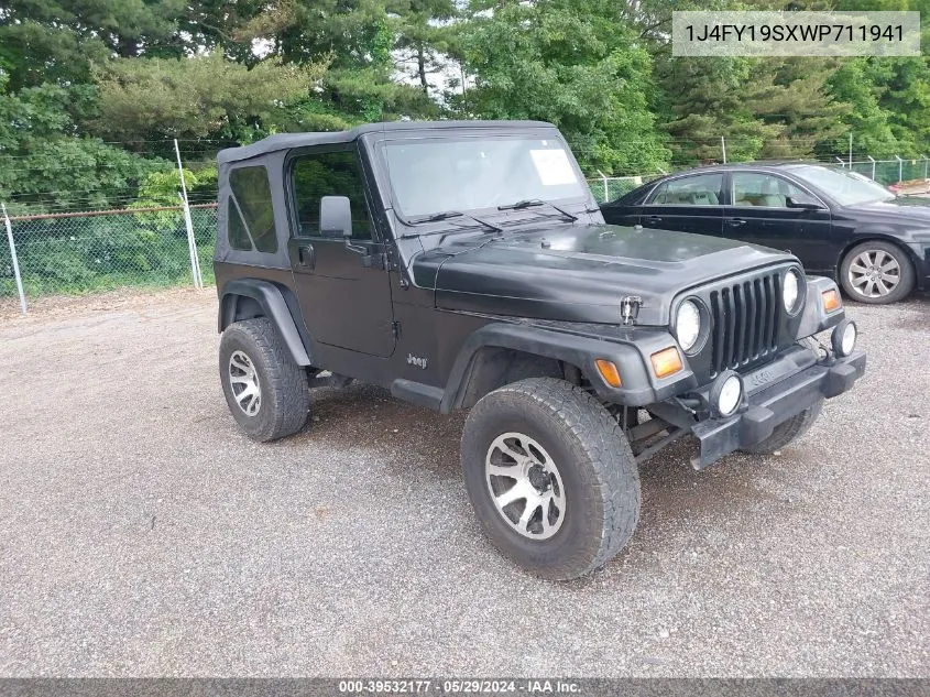 1998 Jeep Wrangler Sport VIN: 1J4FY19SXWP711941 Lot: 39532177