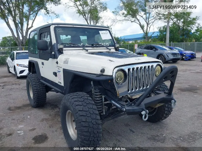 1J4FY19S0WP721409 1998 Jeep Wrangler Sport