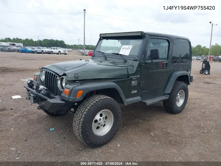 1J4FY19S4WP755420 1998 Jeep Wrangler Sport