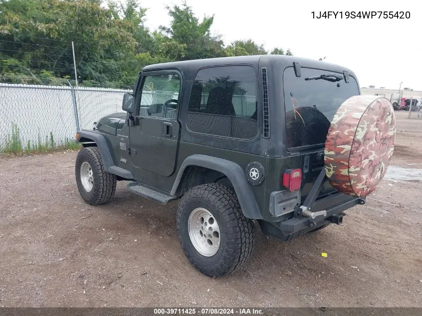 1J4FY19S4WP755420 1998 Jeep Wrangler Sport