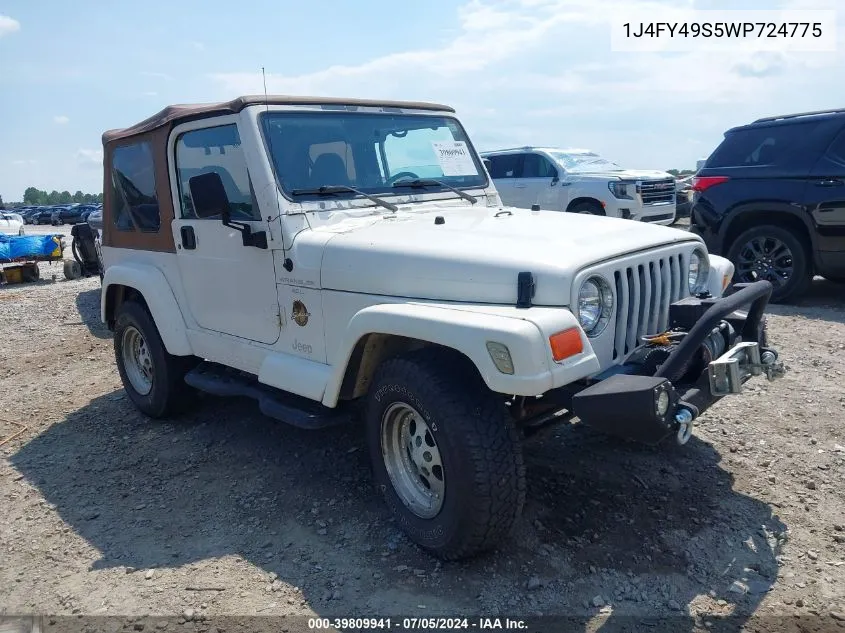 1998 Jeep Wrangler Sahara VIN: 1J4FY49S5WP724775 Lot: 39809941