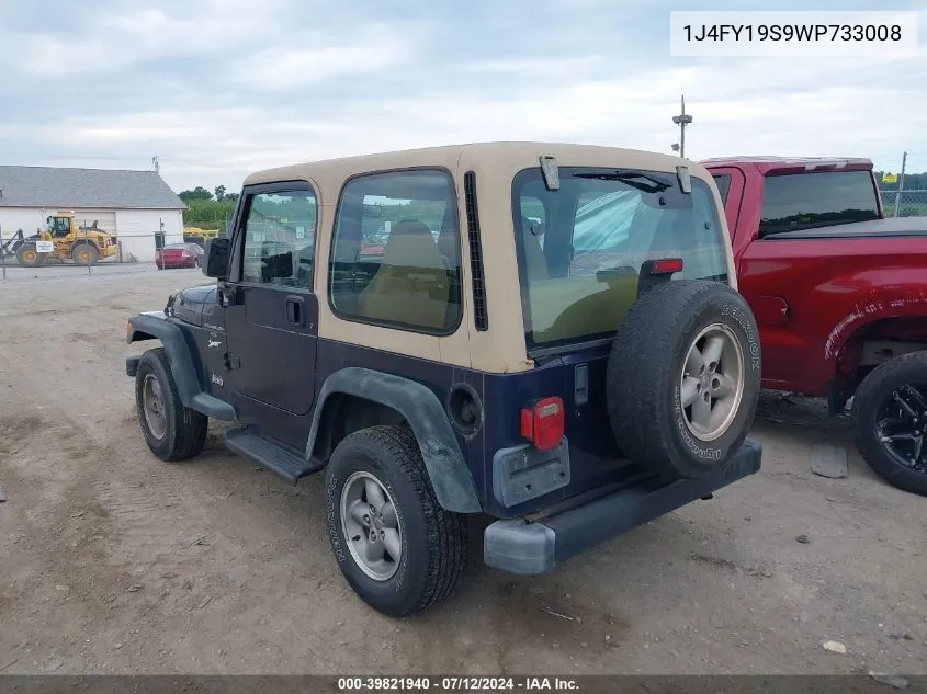 1998 Jeep Wrangler Sport VIN: 1J4FY19S9WP733008 Lot: 39821940