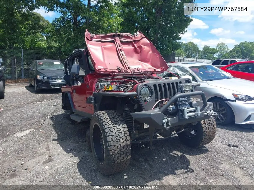 1998 Jeep Wrangler / Tj Se VIN: 1J4FY29P4WP767584 Lot: 39828930